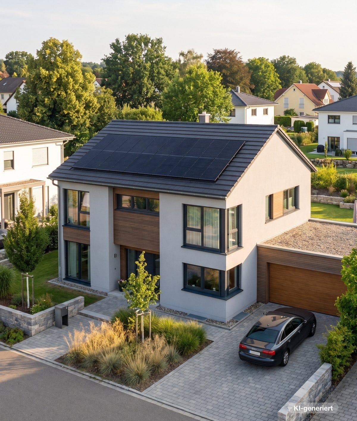 Photovoltaikanlage auf einem Einfamilienhaus
